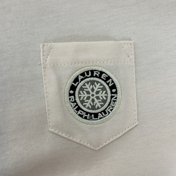 Lauren Ralph Lauren Active Sz Large Vintage Colorblock Tee Snowflake Logo NWT - Picture 4 of 11